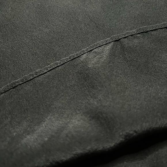 Moda International Silk Blouse with Roll Tab Sleeves Women’s Size Medium Black - Picture 10 of 12